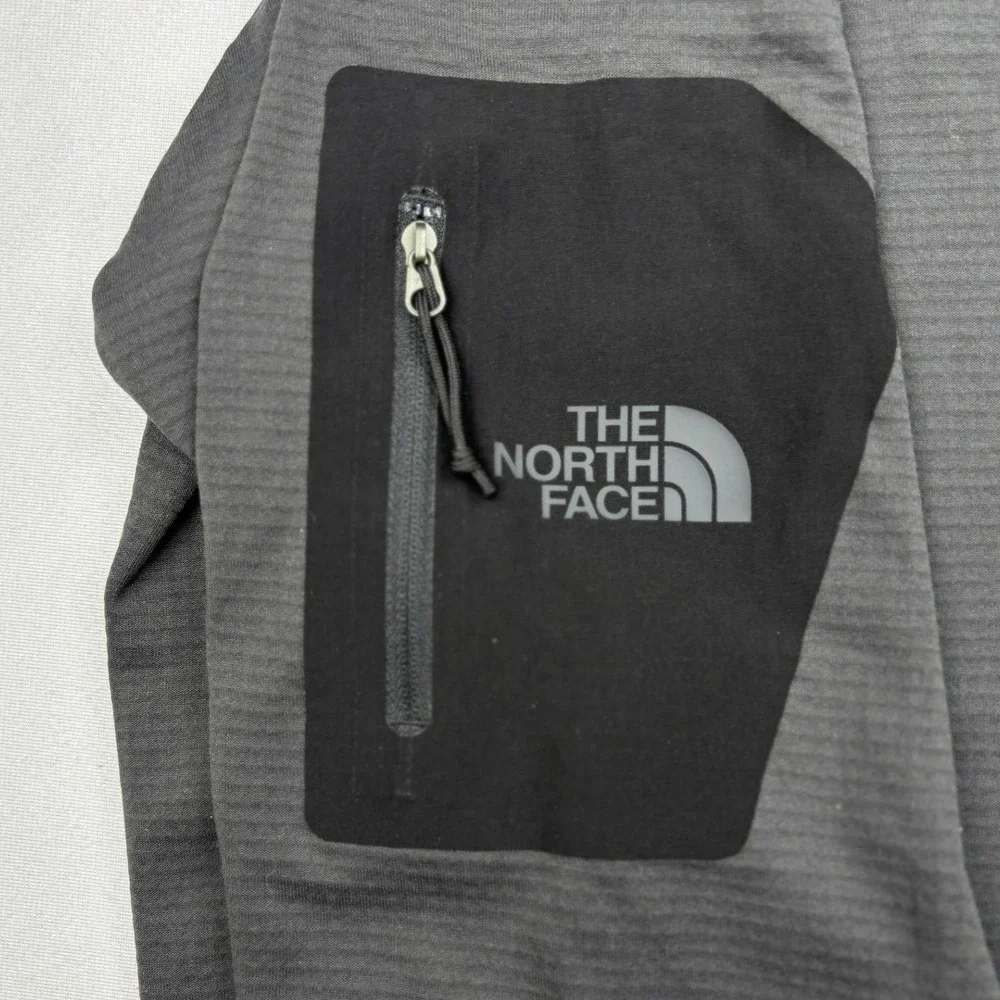 The North Face Technical Grid Fleece Jacket Mens Medium M Charcoal Gray Patron